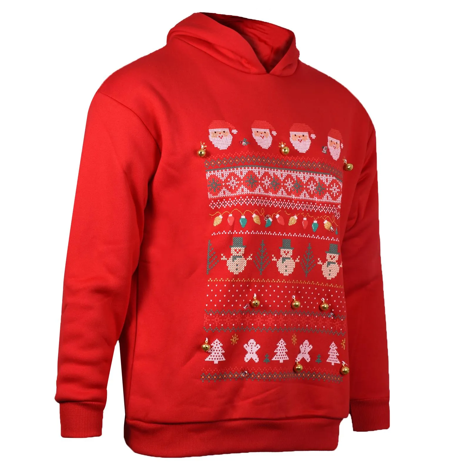 2 Pack 3D LED Christmas Hoodies