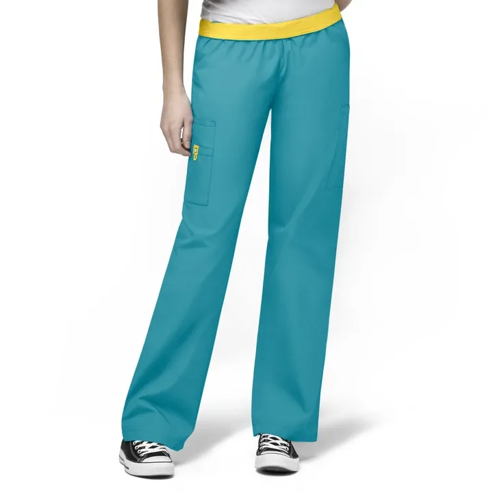 5016SP Wonderwink Quebec Full Elastic Cargo Scrubs Pant