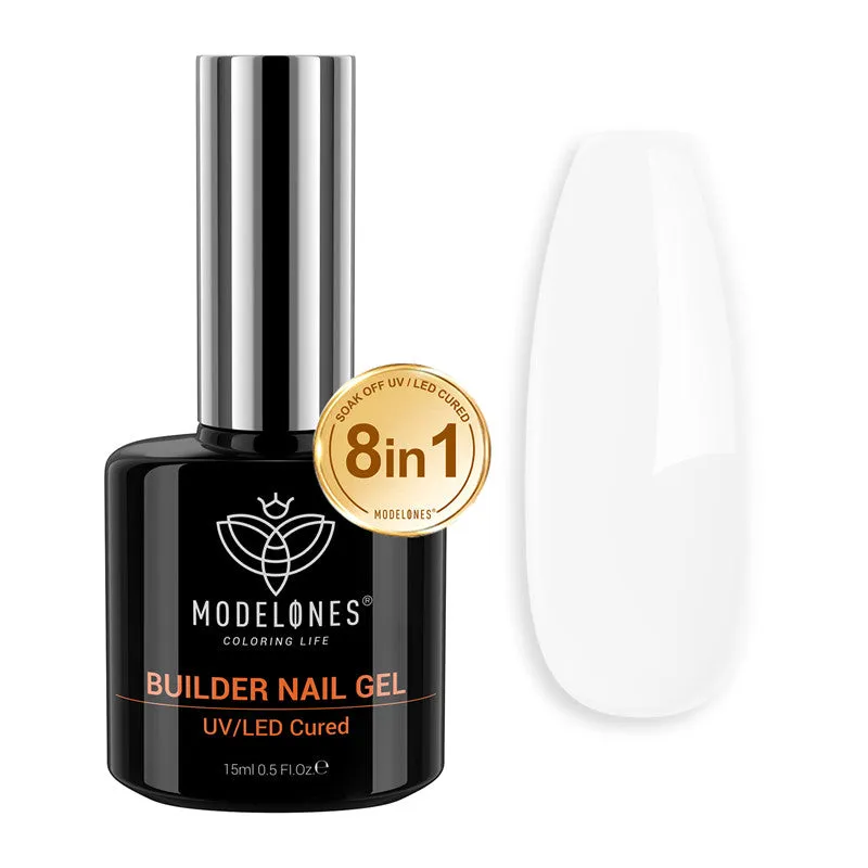 8-In-1 Milky White Builder Nail Gel 15ml