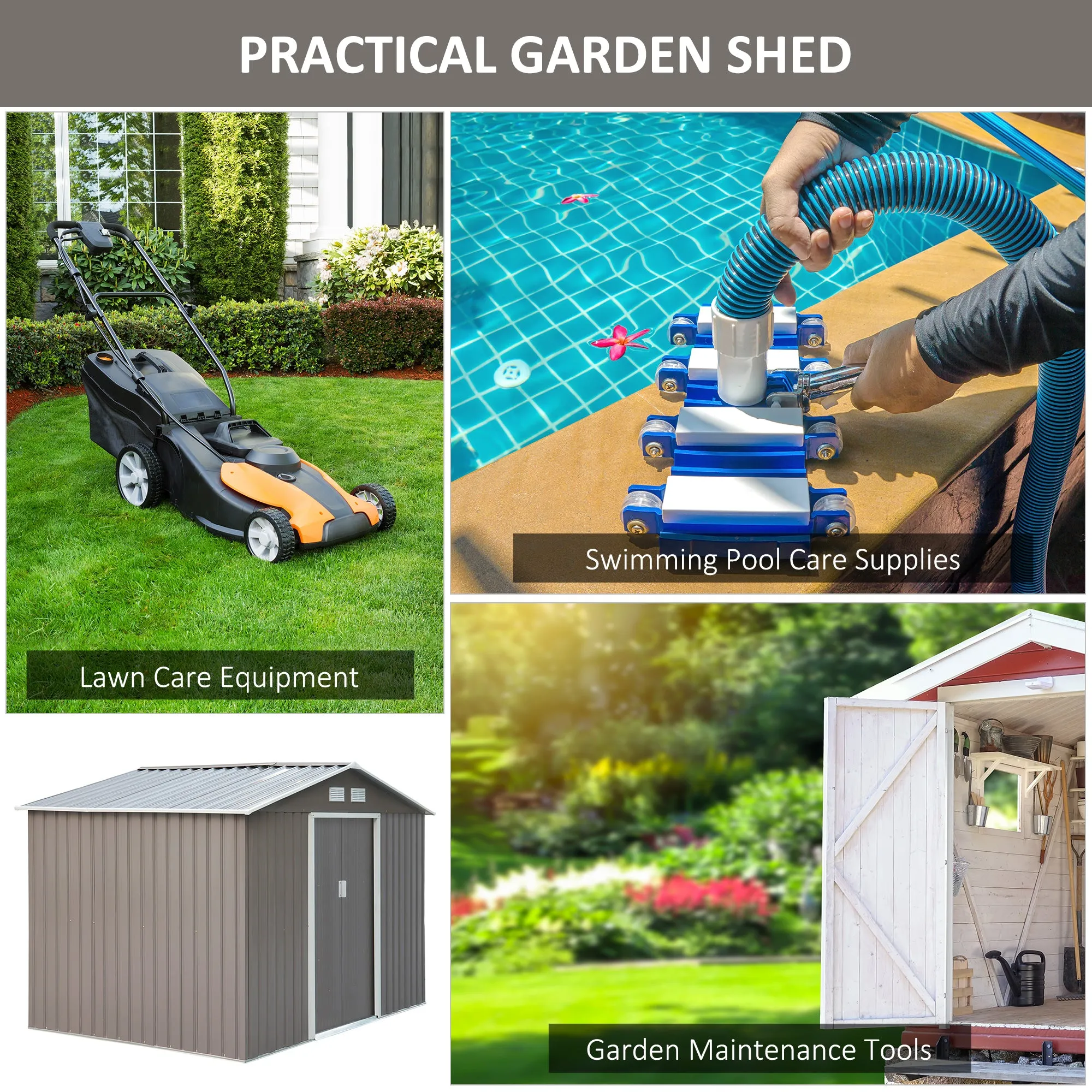 9 x 6ft Outdoor Garden Storage Shed