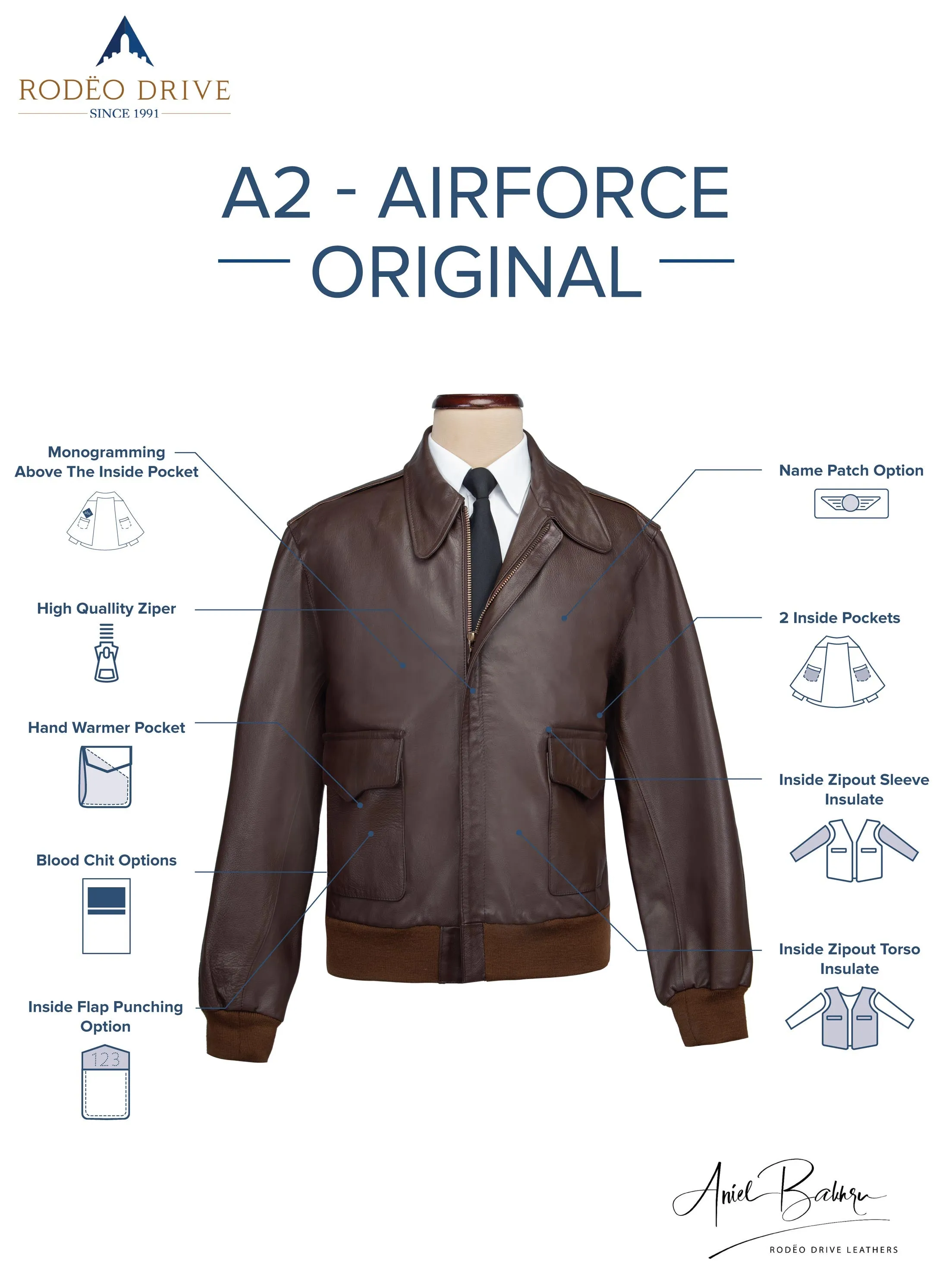 A2 AIRFORCE BOMBER JACKET MEN