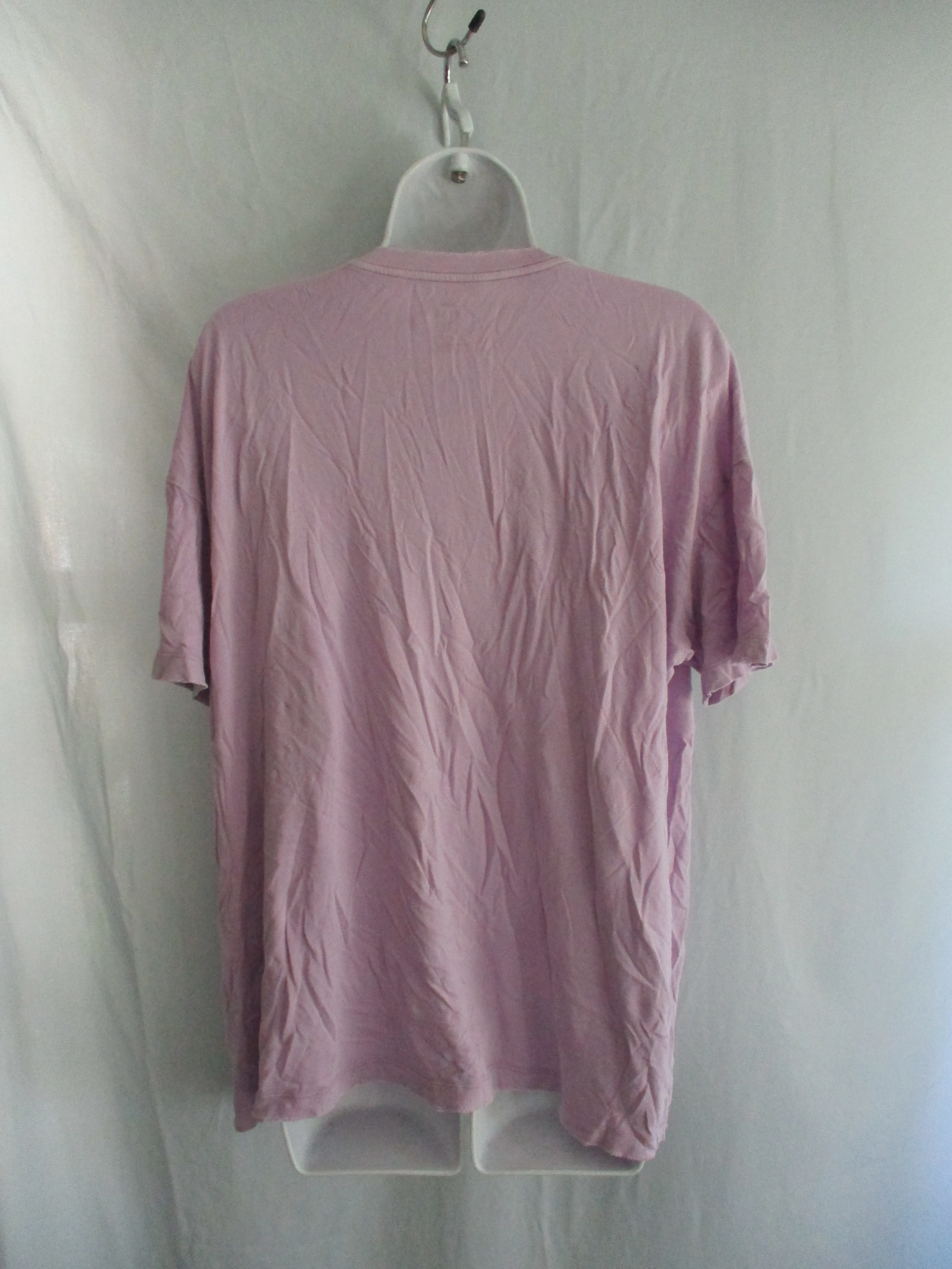 AERIE REAL SOFT Tee T-Shirt Top M LILAC LAVENDER PURPLE CREWNECK