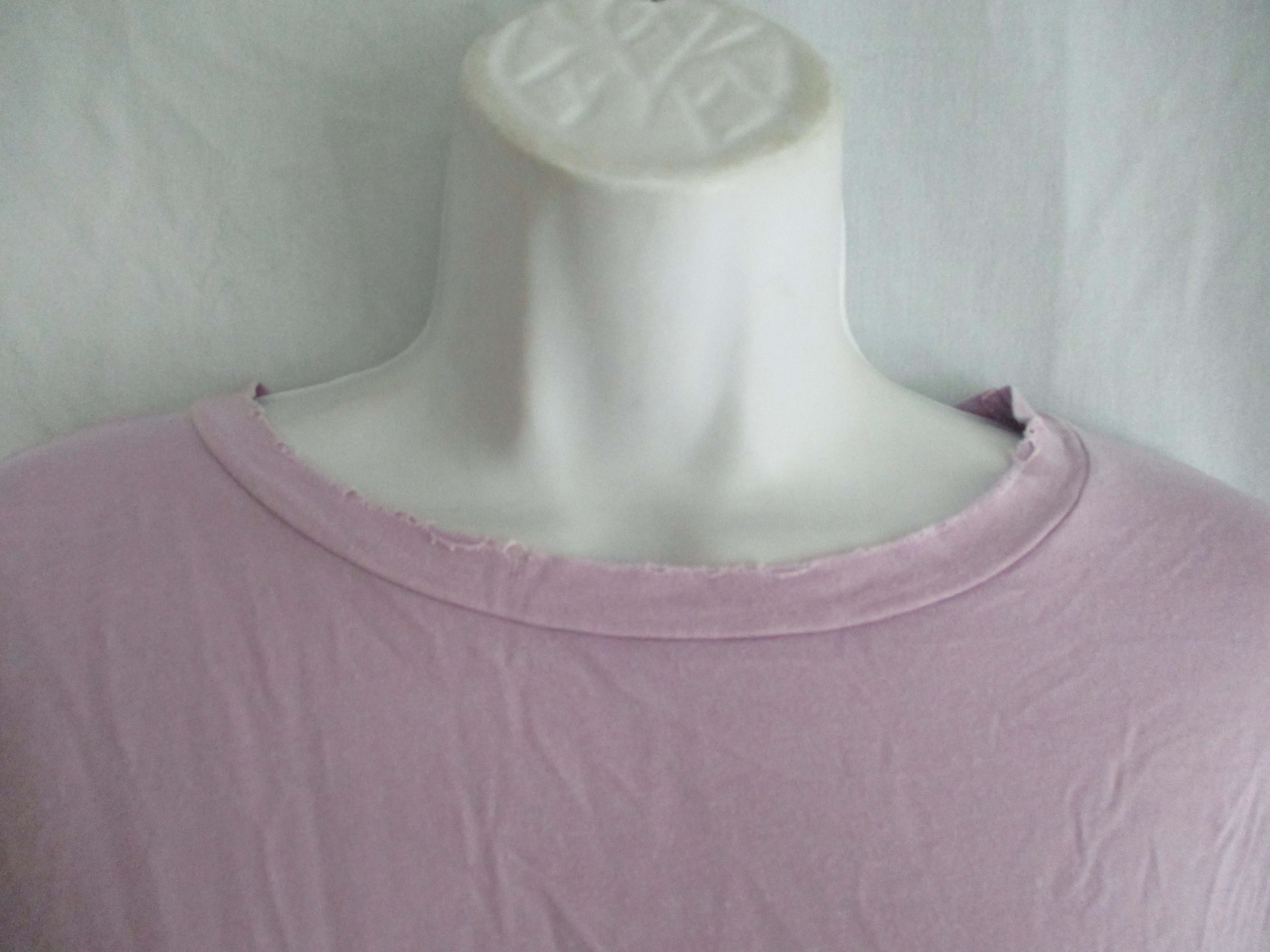 AERIE REAL SOFT Tee T-Shirt Top M LILAC LAVENDER PURPLE CREWNECK