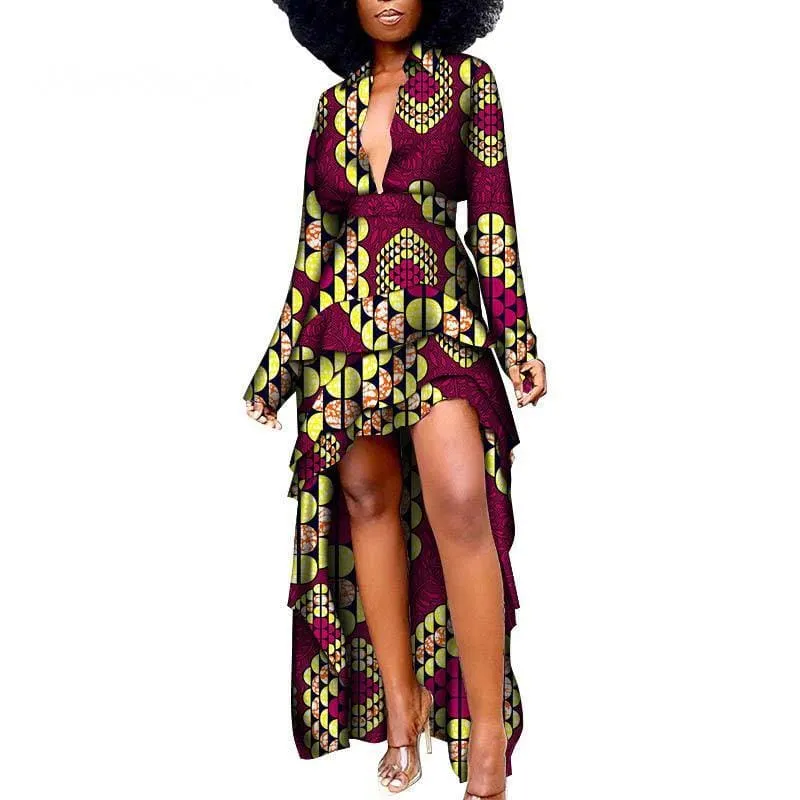 African Ethnic Batik Printed Dress for a Stylish Statement