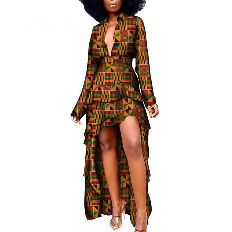 African Ethnic Batik Printed Dress for a Stylish Statement