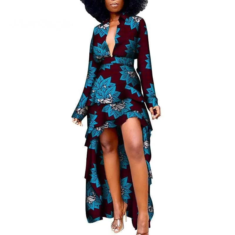 African Ethnic Batik Printed Dress for a Stylish Statement