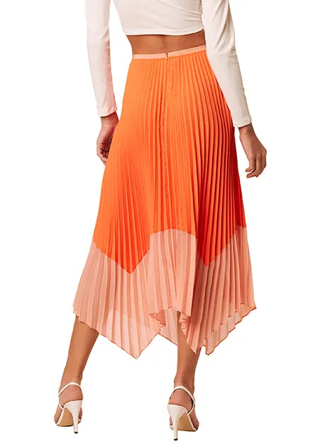 Ali Pleat Mix Skirt