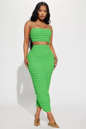 Always Bold Bubble Skirt Set - Green