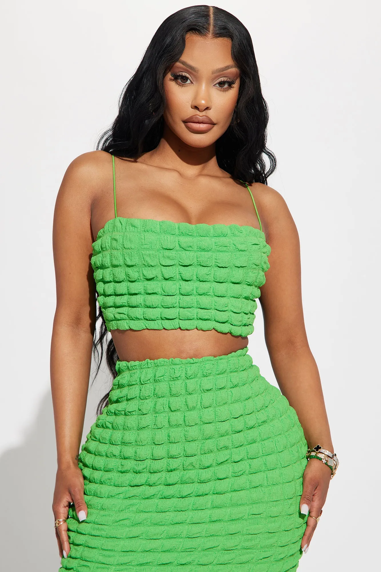 Always Bold Bubble Skirt Set - Green