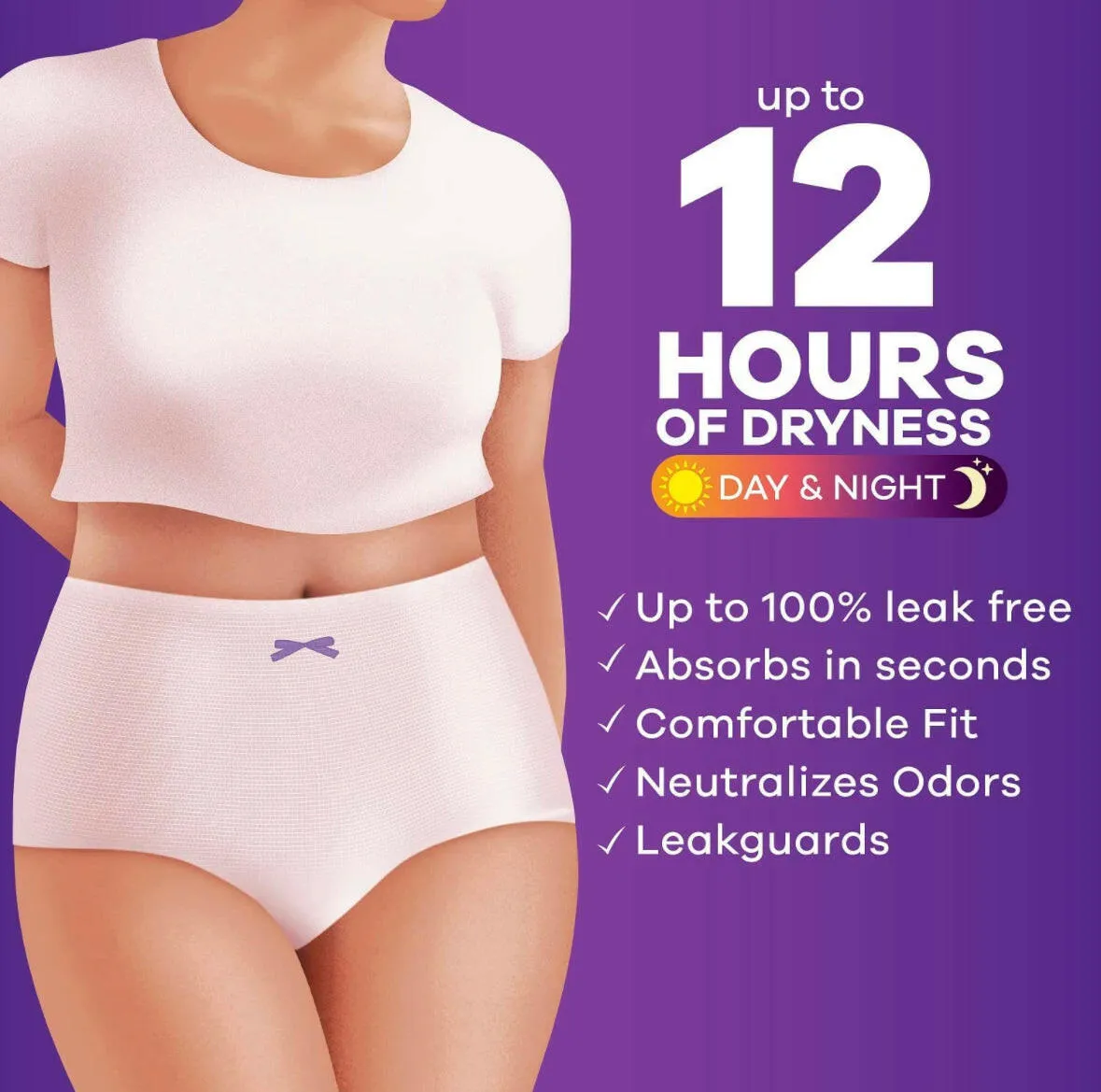 Always Discreet Incontinence & Postpartum Incontinence Underwear  - 32 Count, S/M