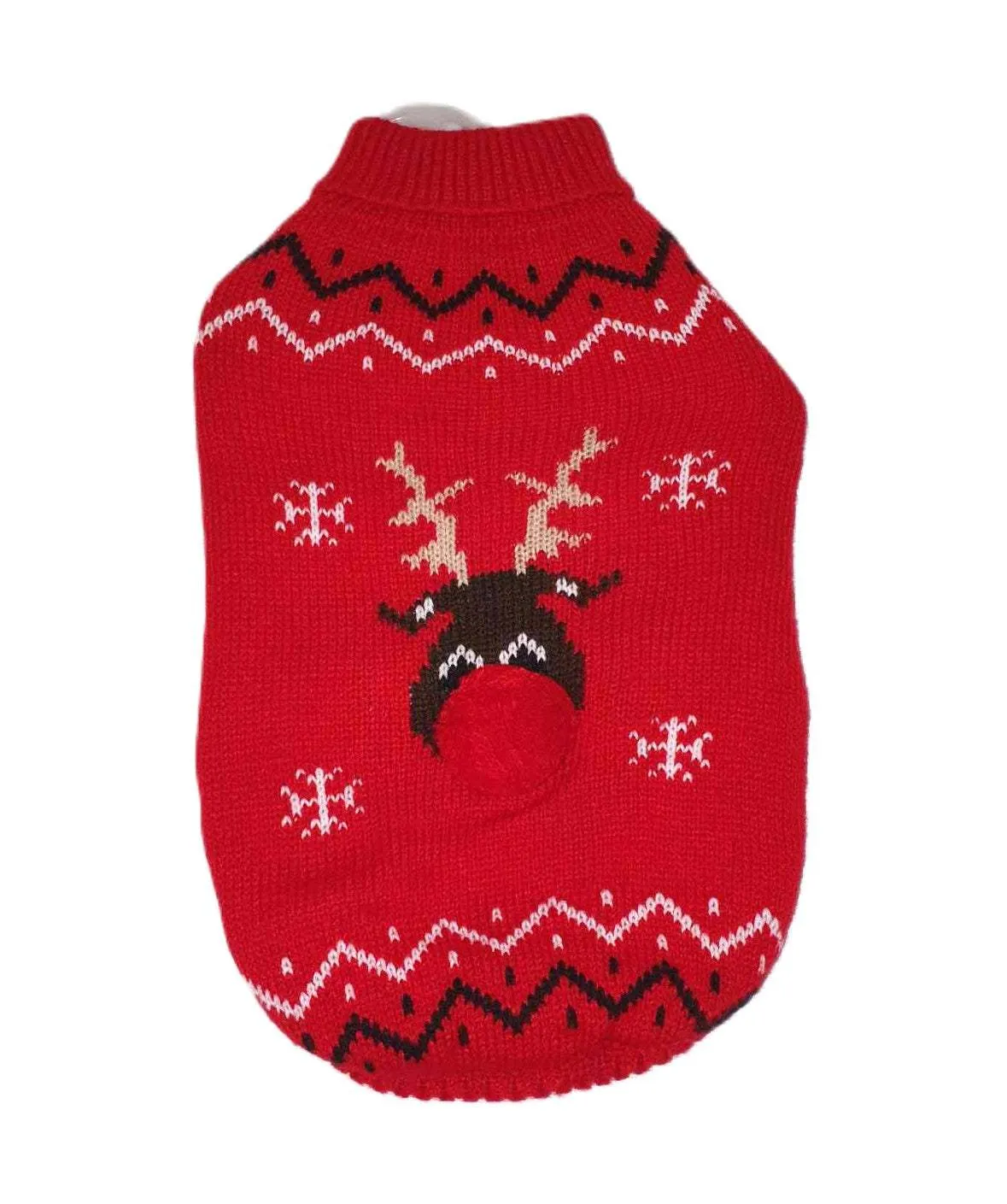 Ancol Red Nose Reindeer Christmas Jumper for Dogs