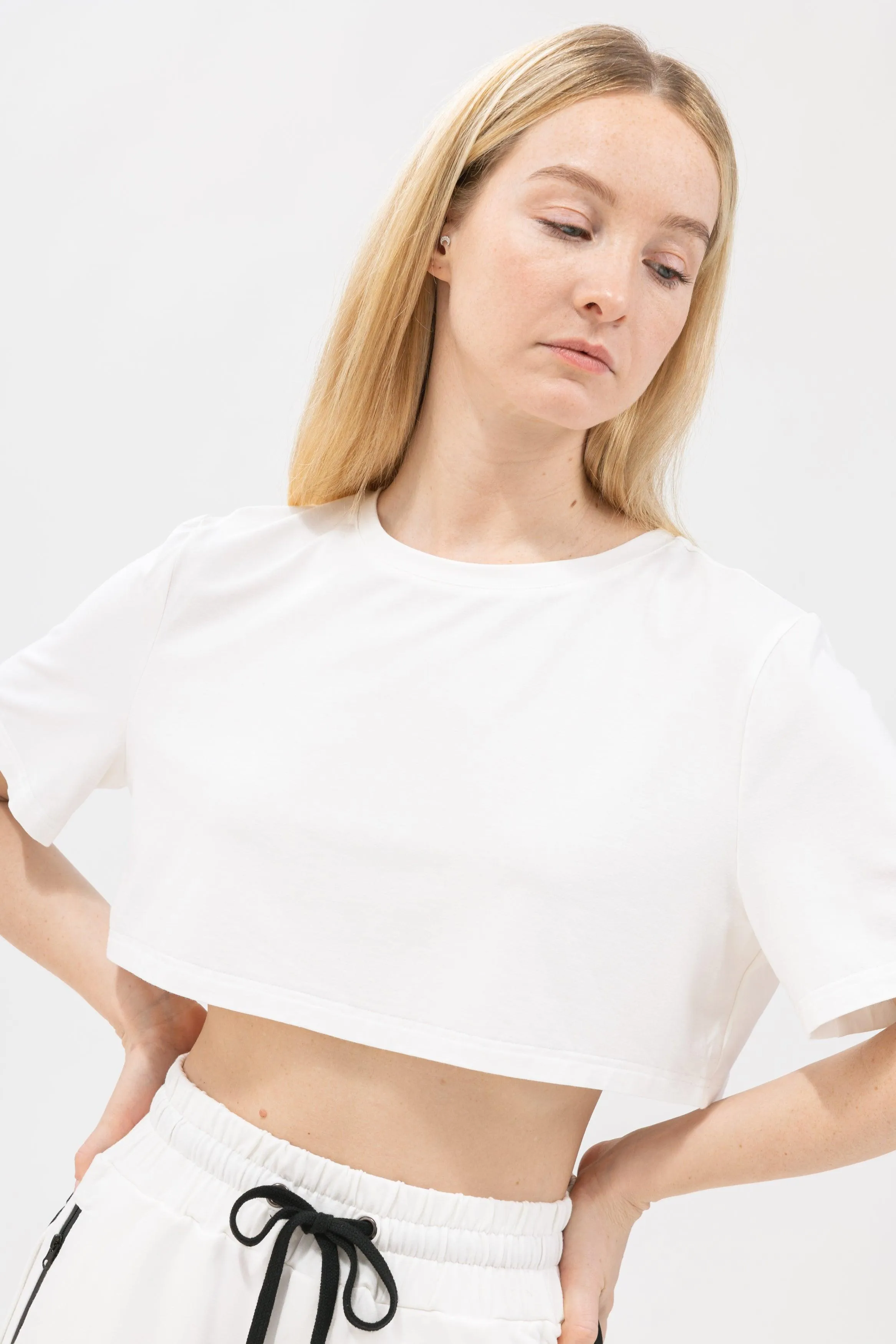 Bamboo Cropped Belly Tee