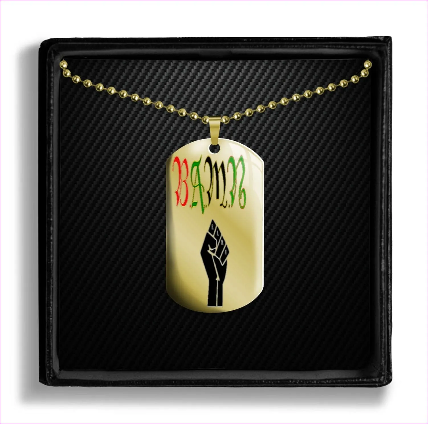 B.A.M.N - By Any Means Necessary Dog Tag- Ships from The US