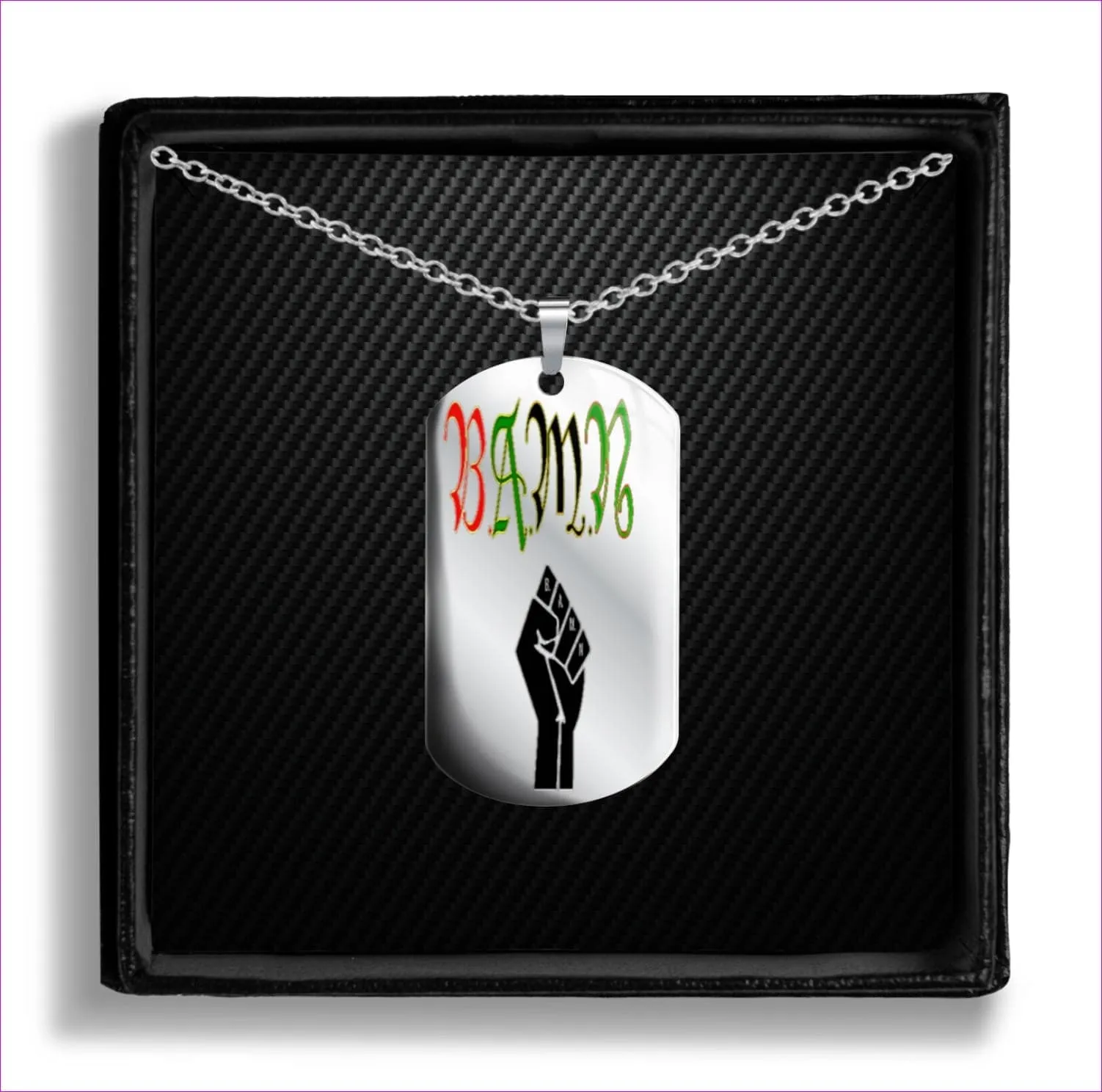 B.A.M.N - By Any Means Necessary Dog Tag- Ships from The US