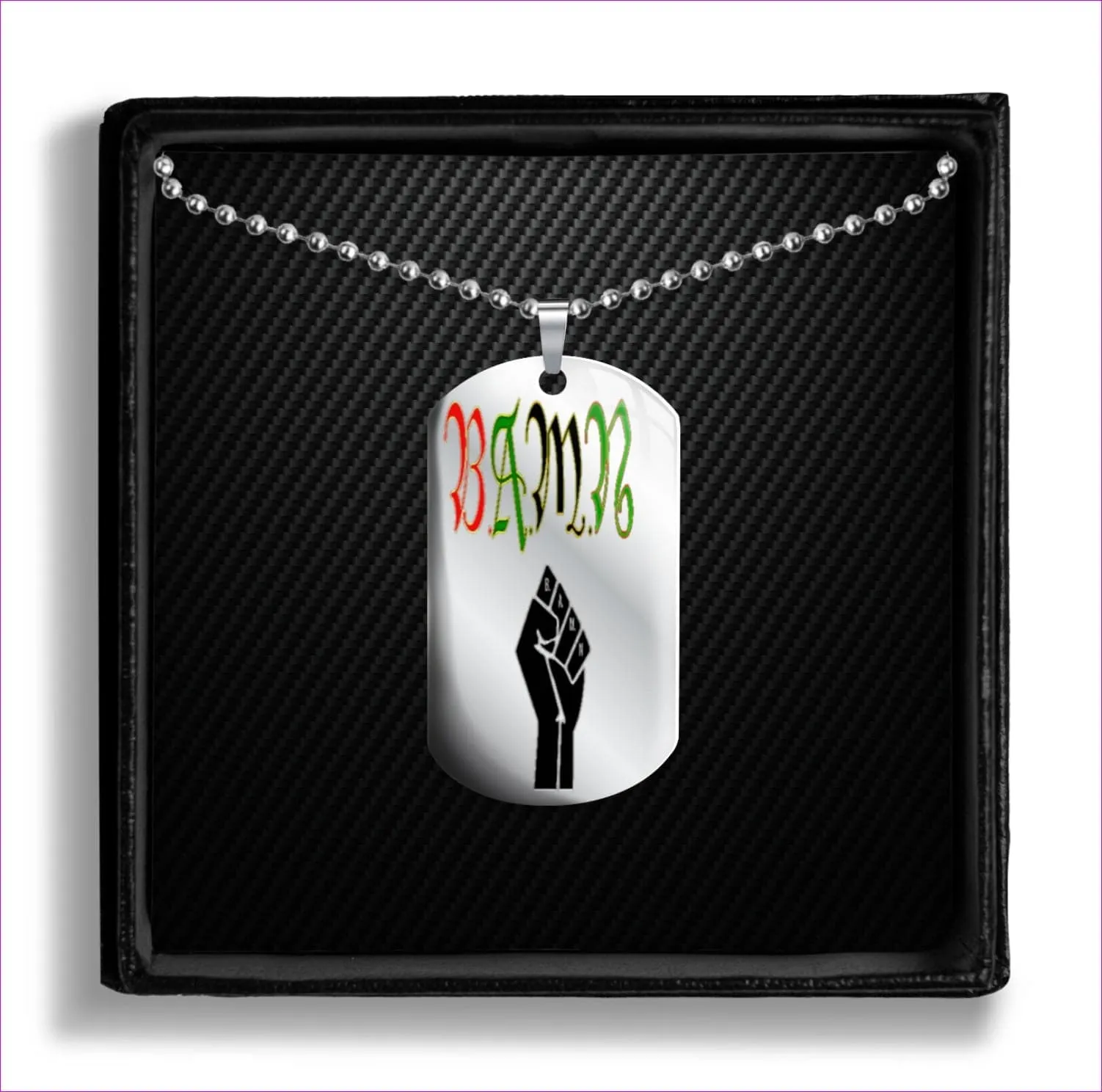 B.A.M.N - By Any Means Necessary Dog Tag- Ships from The US