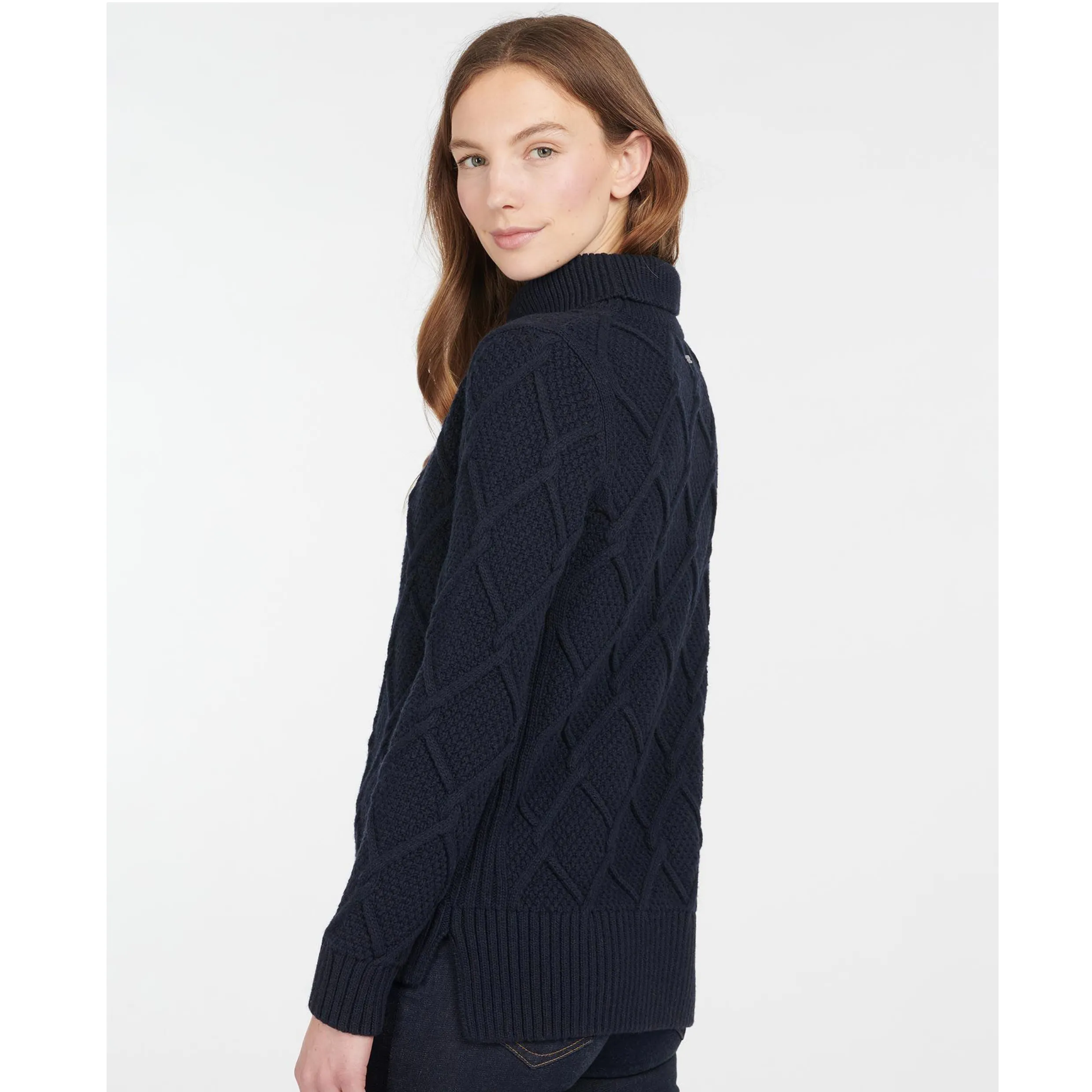 Barbour Burne Roll Neck Navy LKN1170