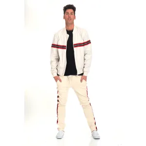 Beige Shield Tracksuit Set