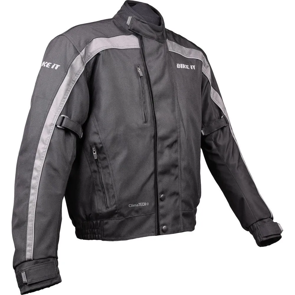 Bike It Herm Motorcycle Waterproof Bomber Jacket Black