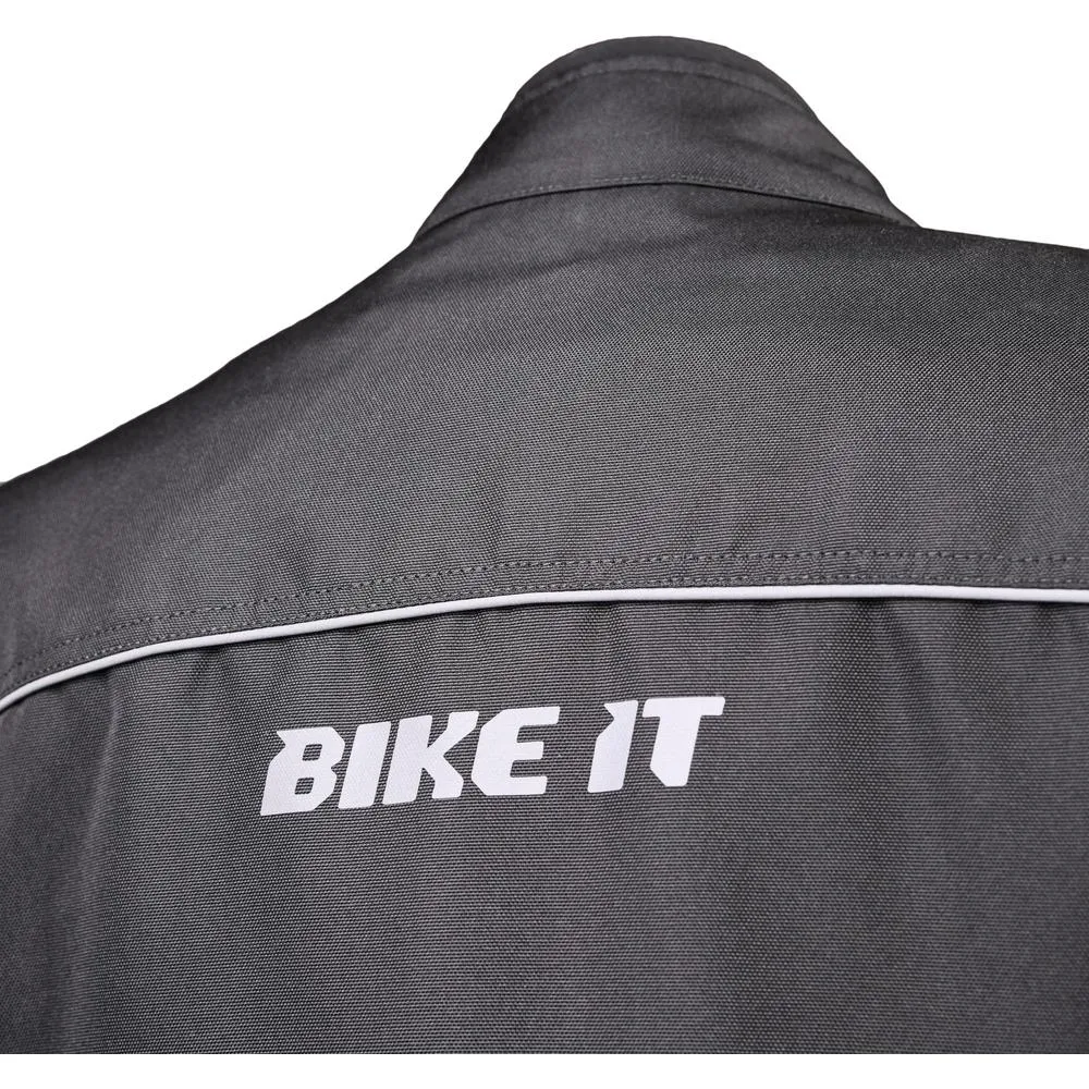 Bike It Herm Motorcycle Waterproof Bomber Jacket Black