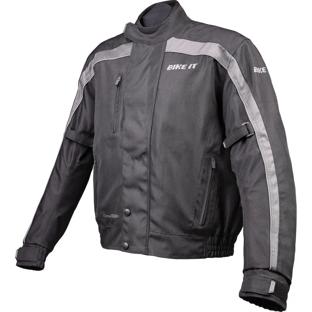 Bike It Herm Motorcycle Waterproof Bomber Jacket Black