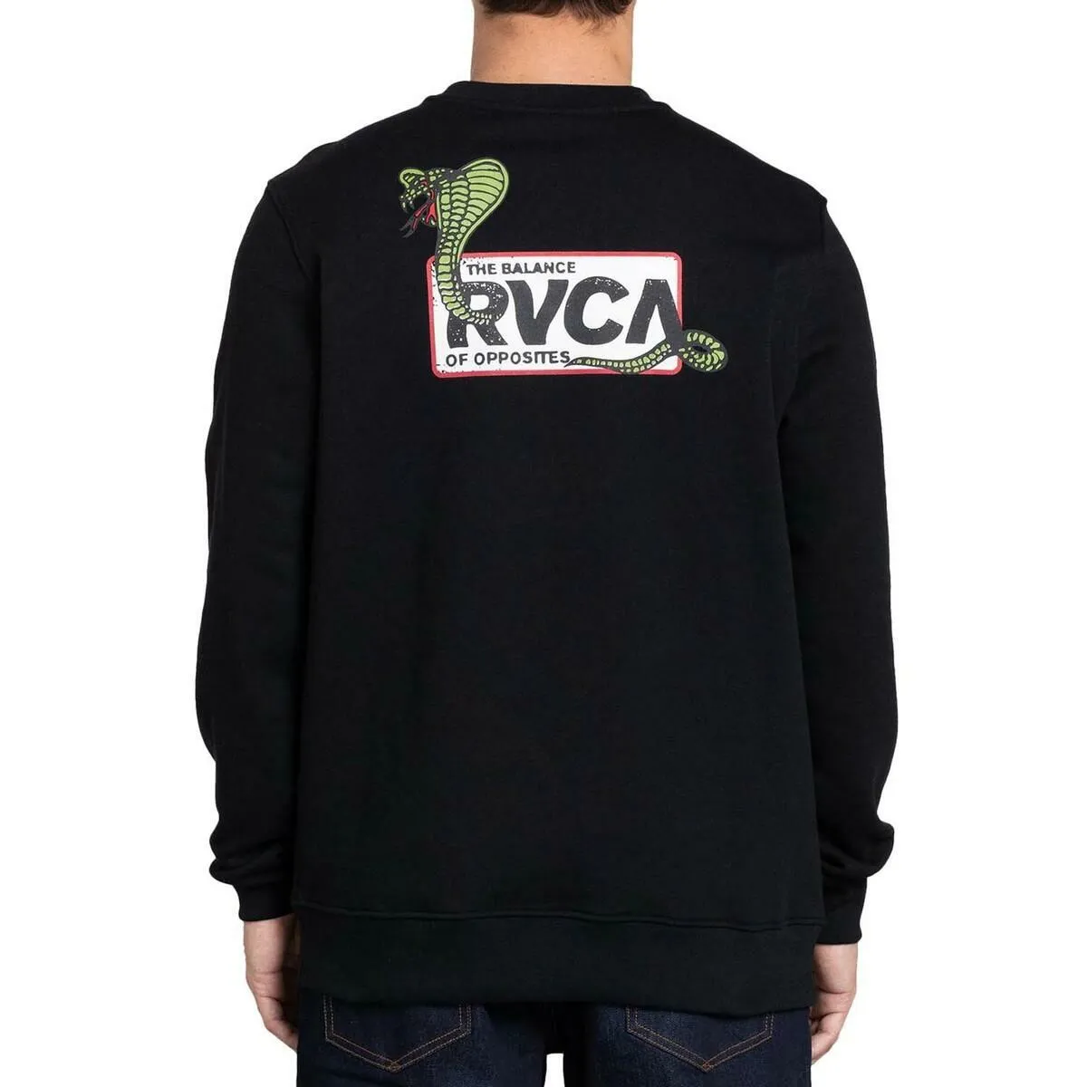 Black RVCA Snake Eyes Crewneck Jumper