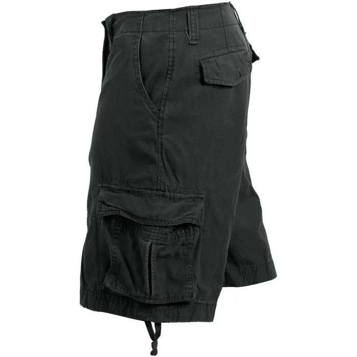 Black - Vintage Military Infantry Utility Shorts