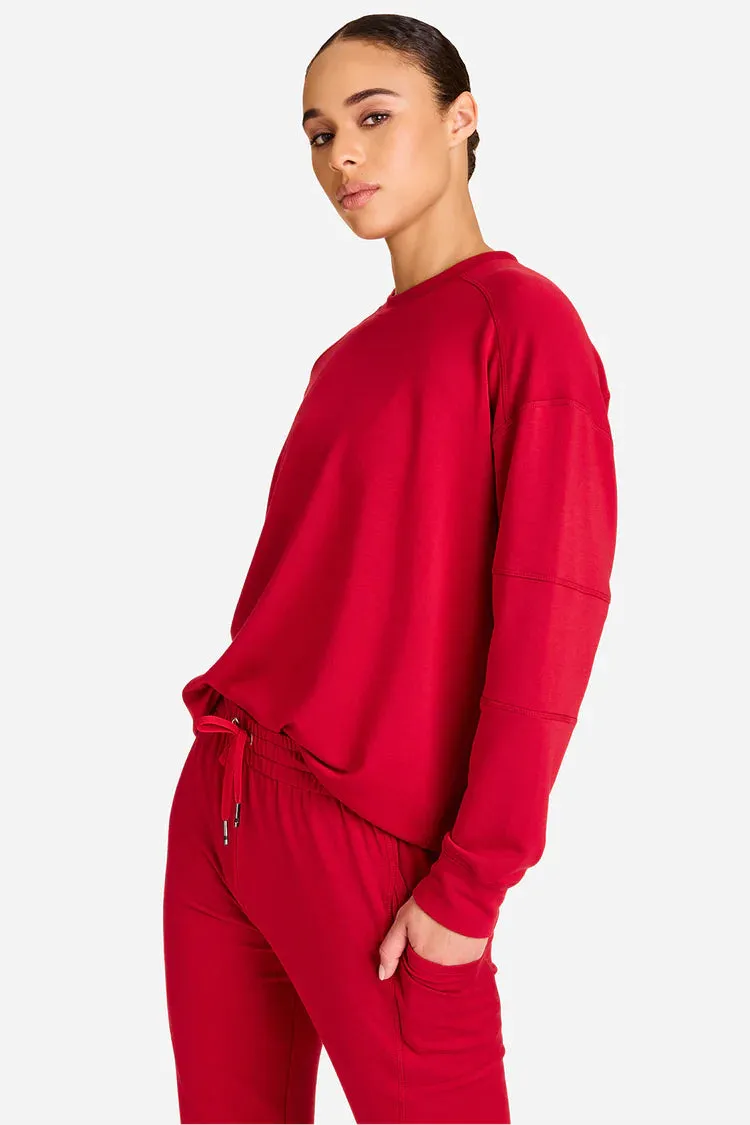 Blocked Crewneck Ruby