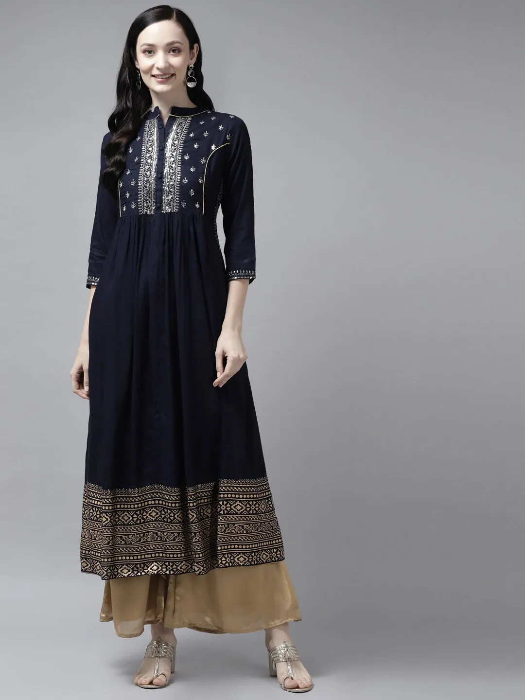 Blue Sequins Kurta