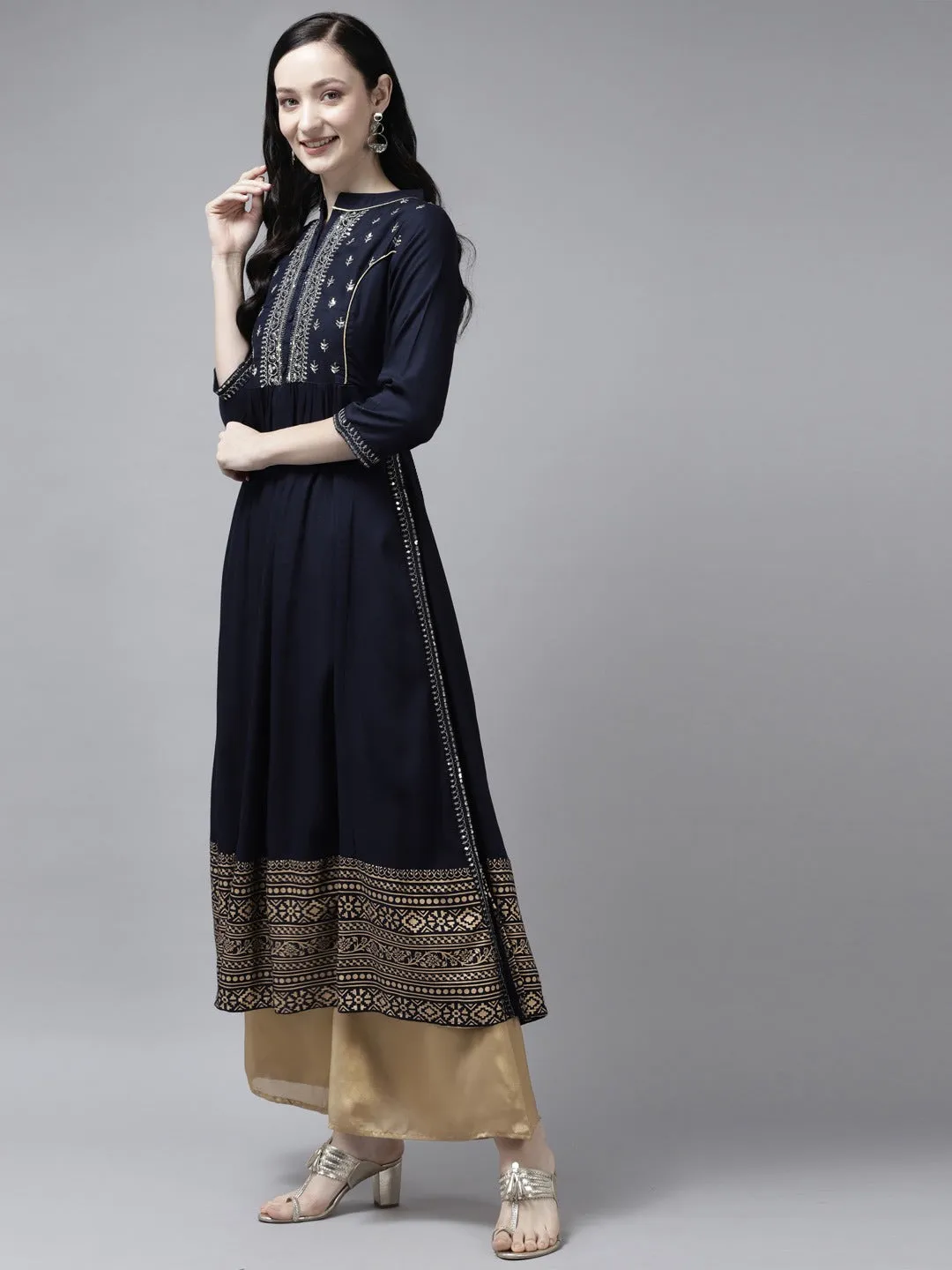 Blue Sequins Kurta