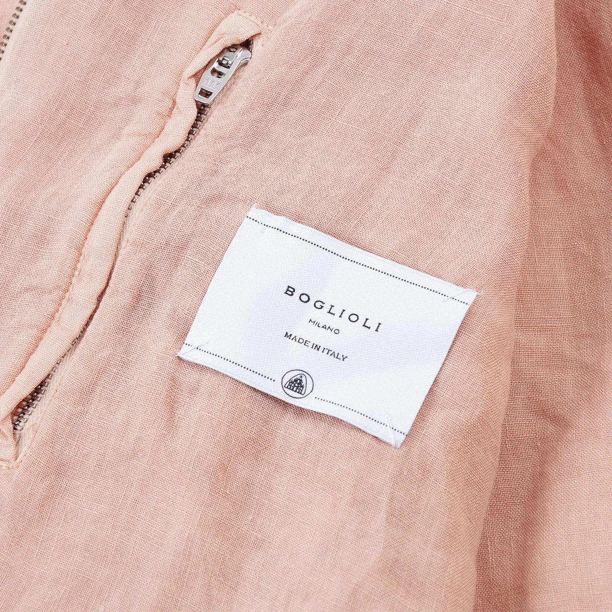 Boglioli Unlined Linen Bomber Jacket