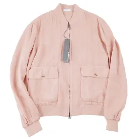 Boglioli Unlined Linen Bomber Jacket