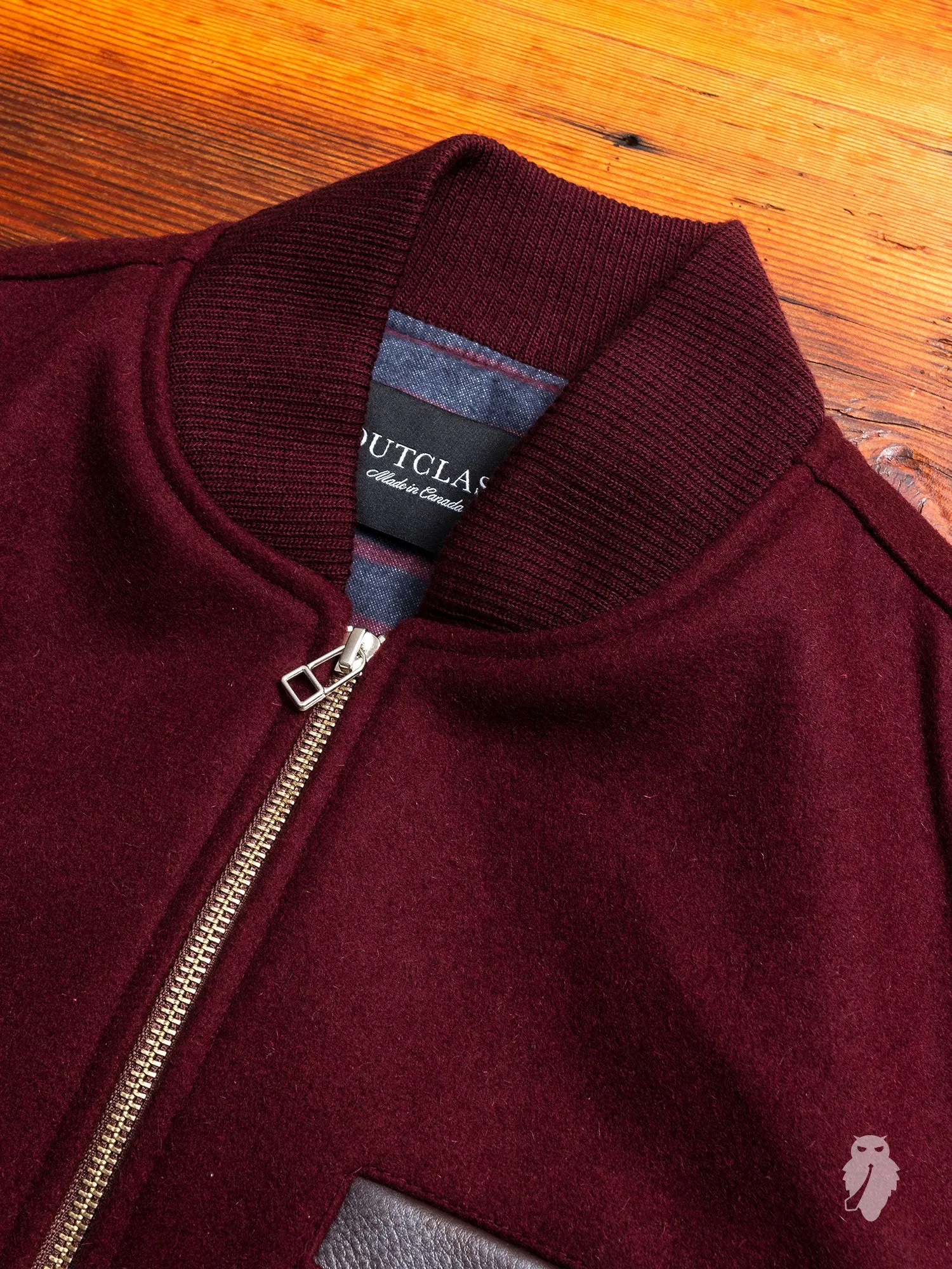 Bomber Jacket in Maroon