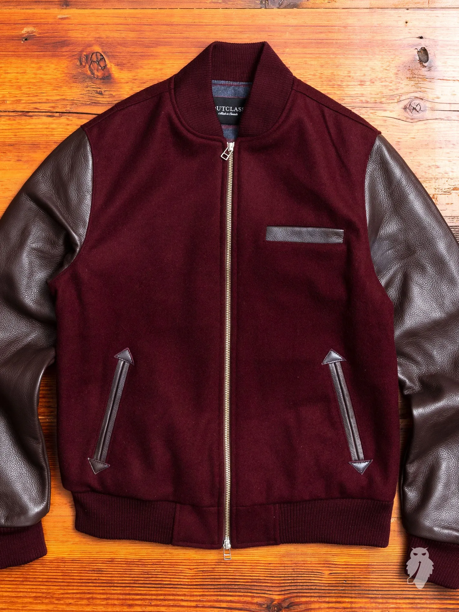 Bomber Jacket in Maroon