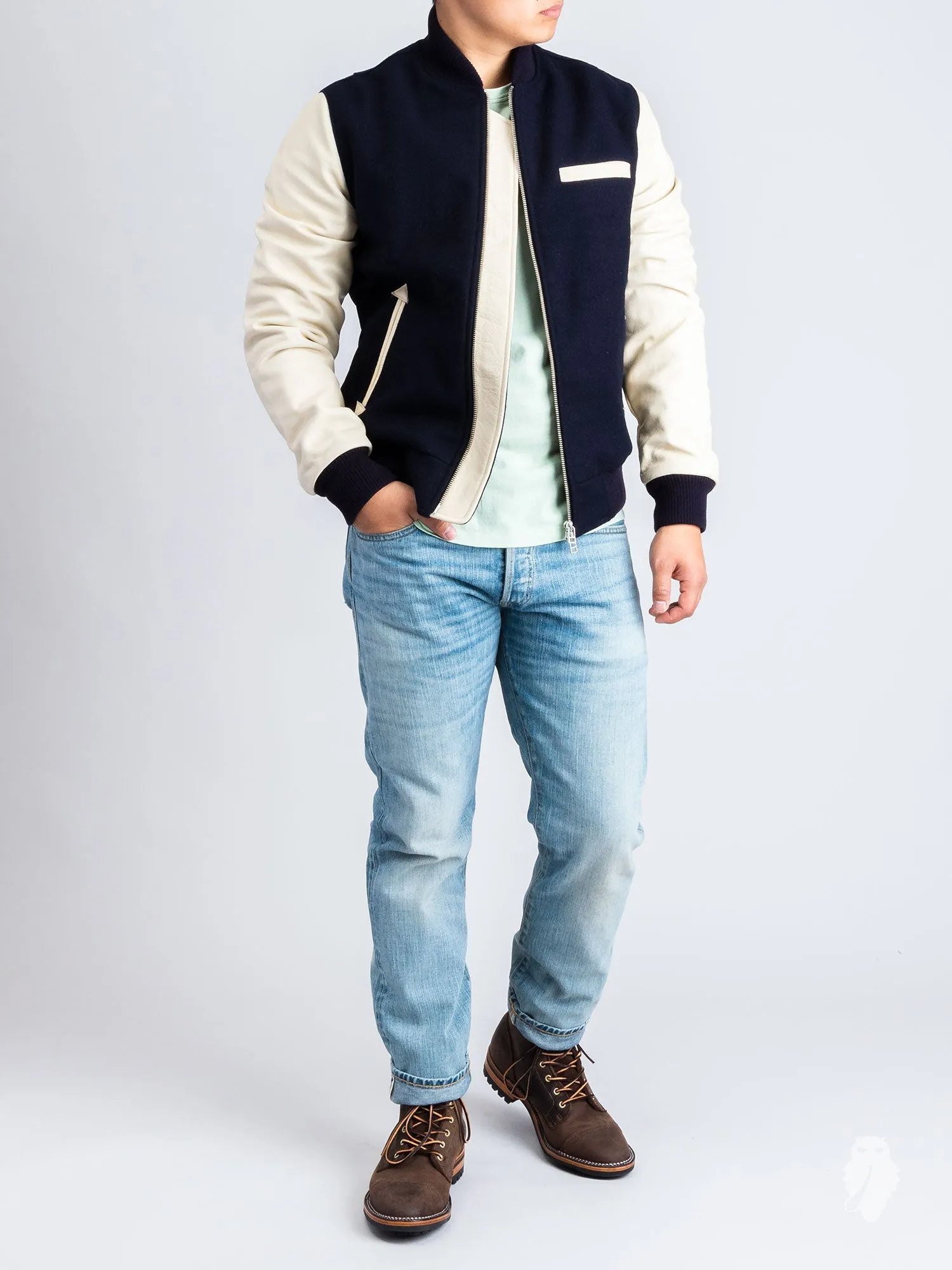 Bomber Jacket in Navy