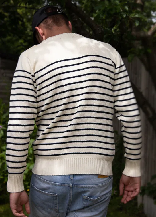 Breton Stripe Sweatshirt - Natural