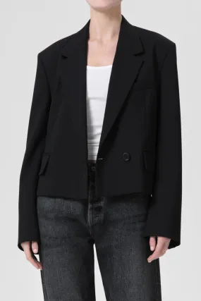 Callie Cropped Blazer - Black