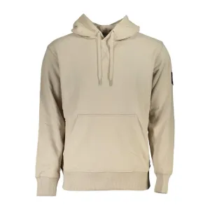 Calvin Klein Beige Cotton Hooded Sweatshirt