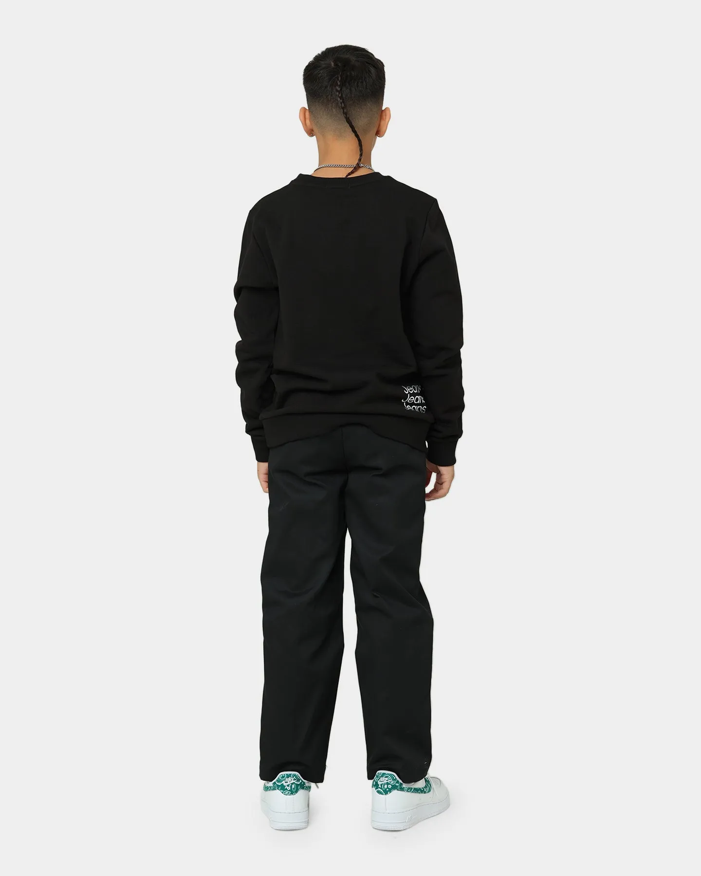 Calvin Klein Kids' Instant Cut Off Logo Sweat Shirt Black