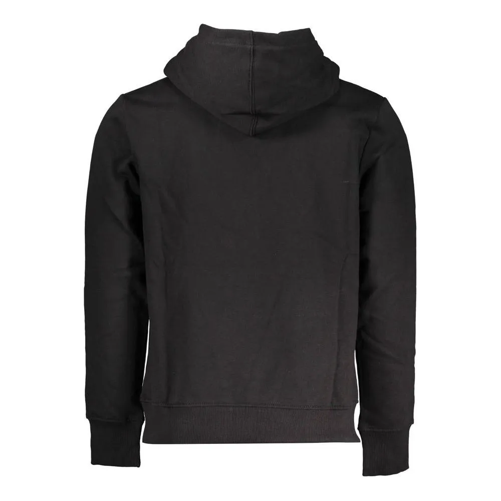 Calvin Klein Sleek Black Hooded Sweatshirt with Fleece Lining