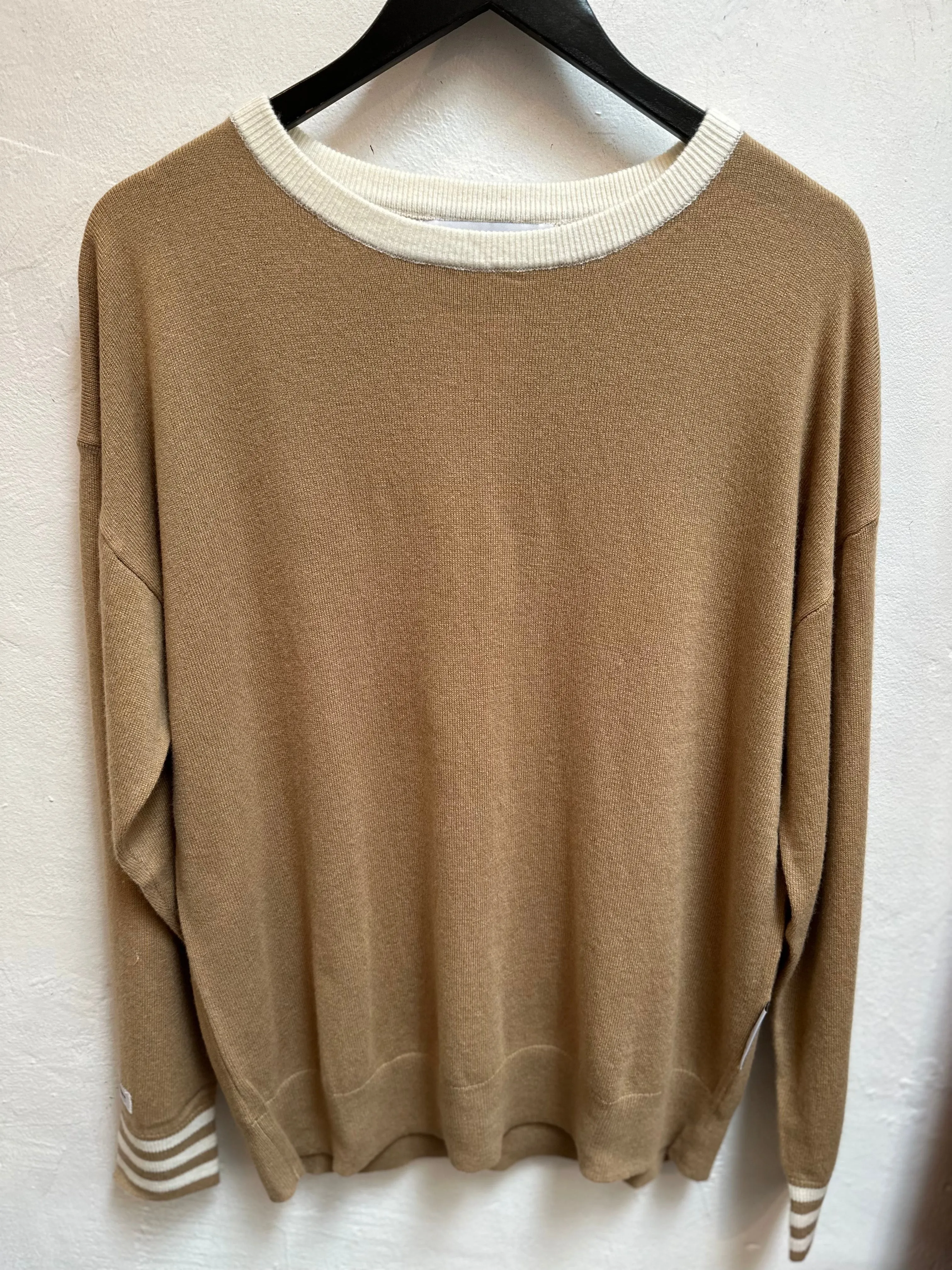 Camel Gold Varsity Sweater