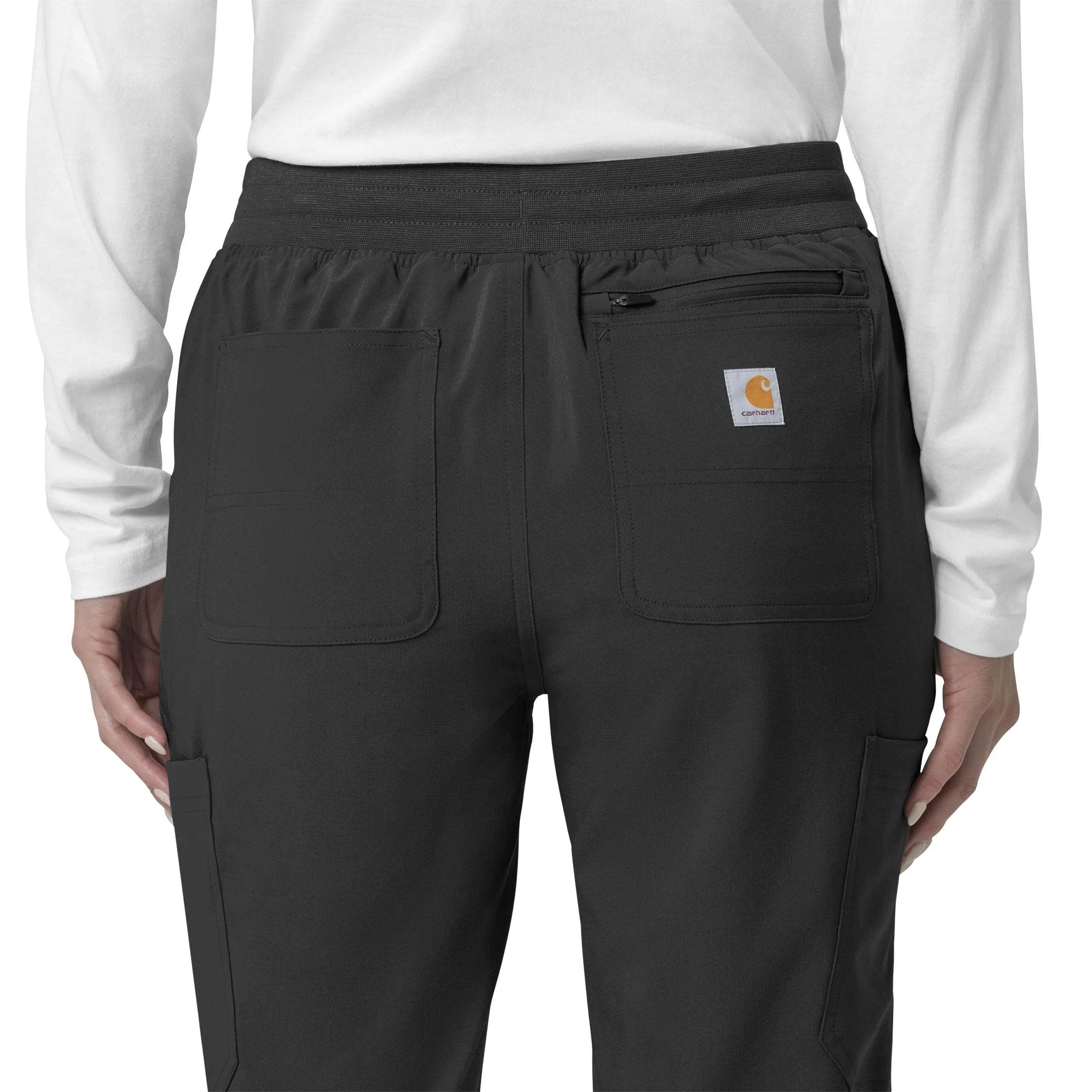 Carhartt Force Cross-Flex Women's Cargo Jogger Scrub Pant - Black