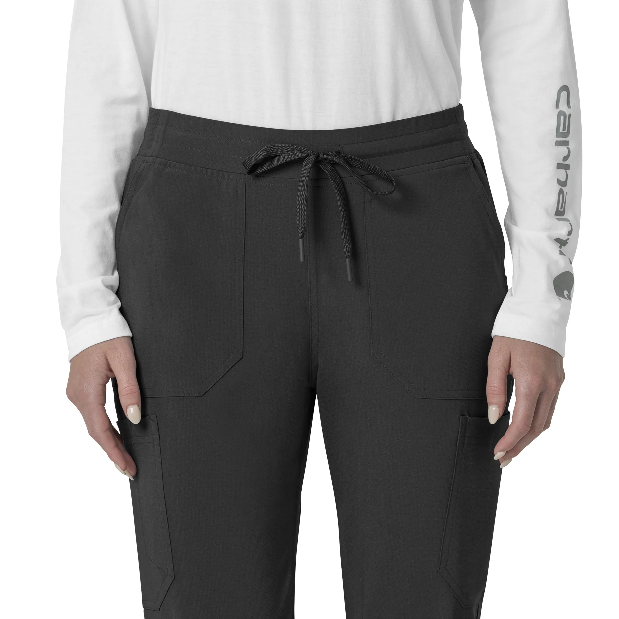 Carhartt Force Cross-Flex Women's Cargo Jogger Scrub Pant - Black