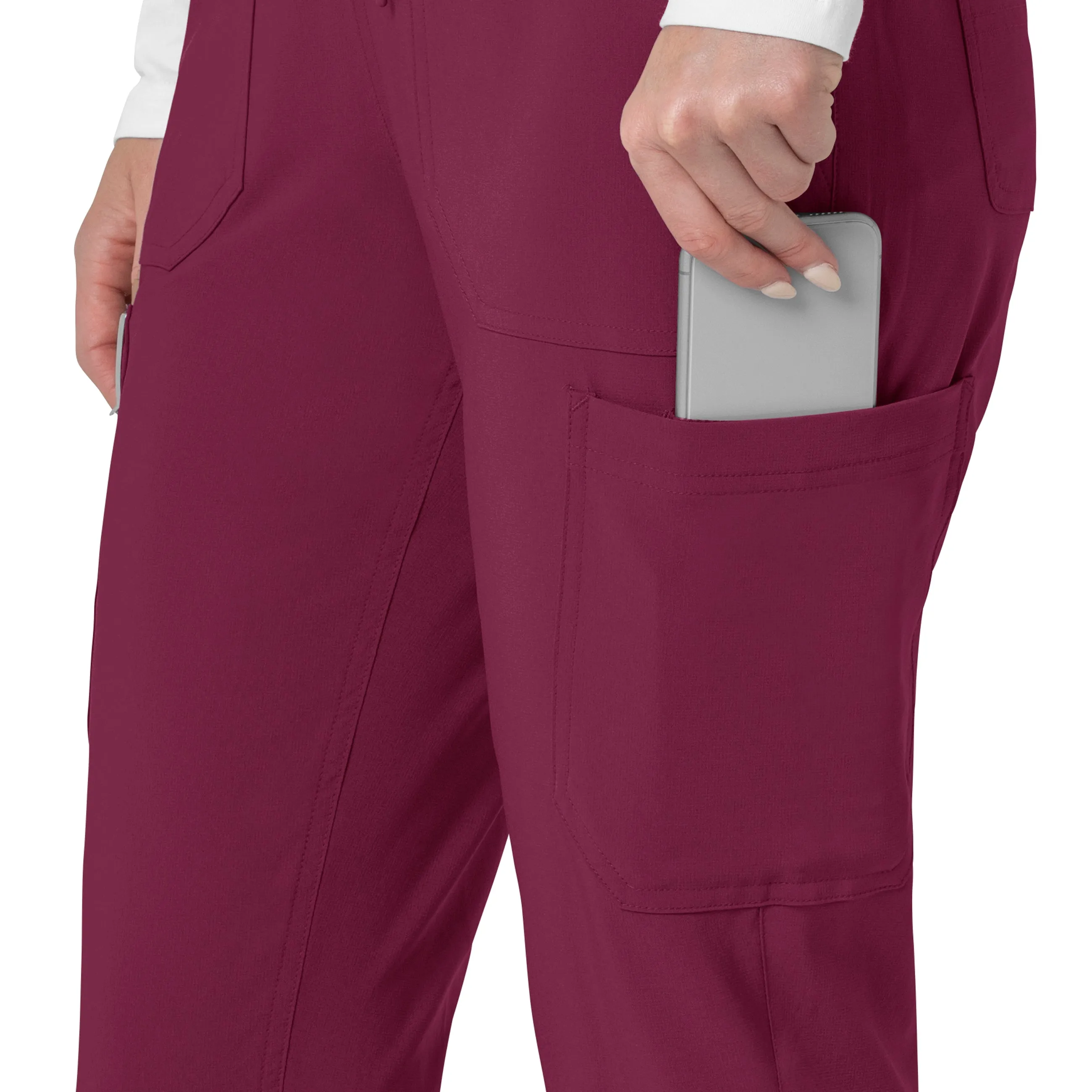 Carhartt Force Cross-Flex Women's Cargo Jogger Scrub Pant - Wine