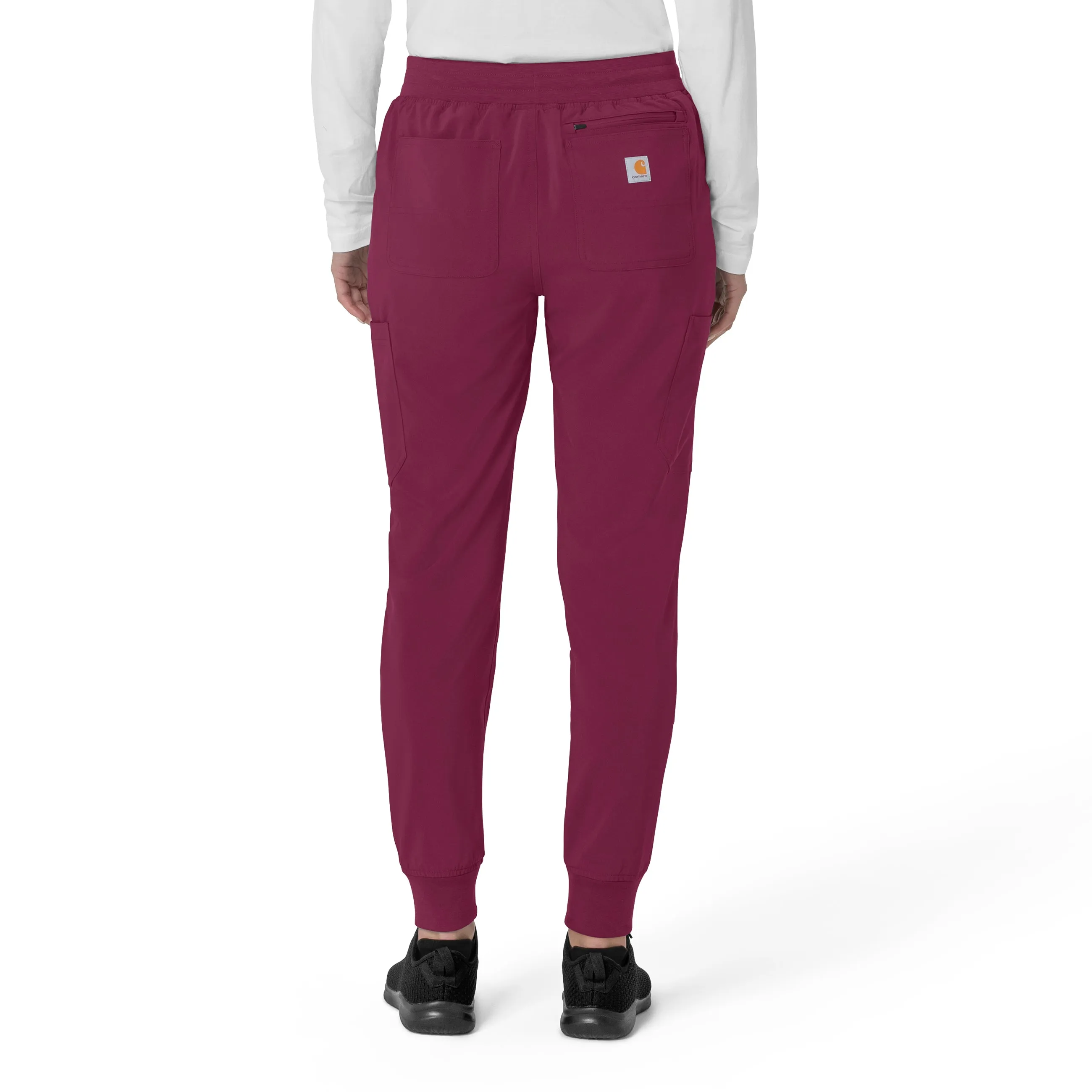 Carhartt Force Cross-Flex Women's Cargo Jogger Scrub Pant - Wine