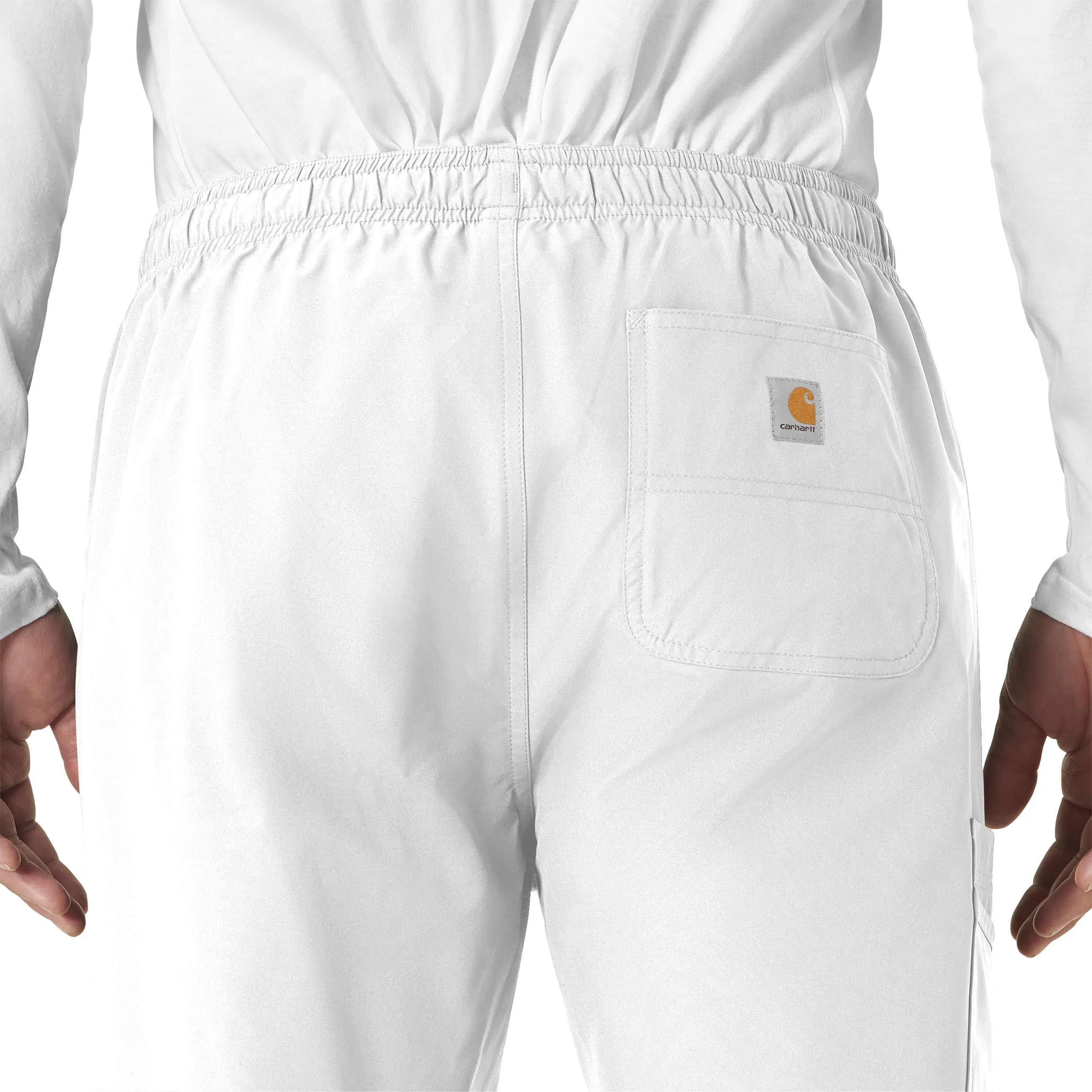 Carhartt Force Essentials Unisex Elastic Waist Cargo Scrub Pant - White