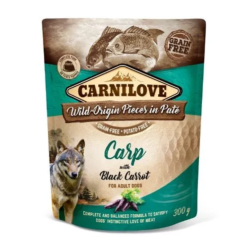 Carnilove Carp with Black Carrot Wet Dog Food Pouch - 12 x 300g