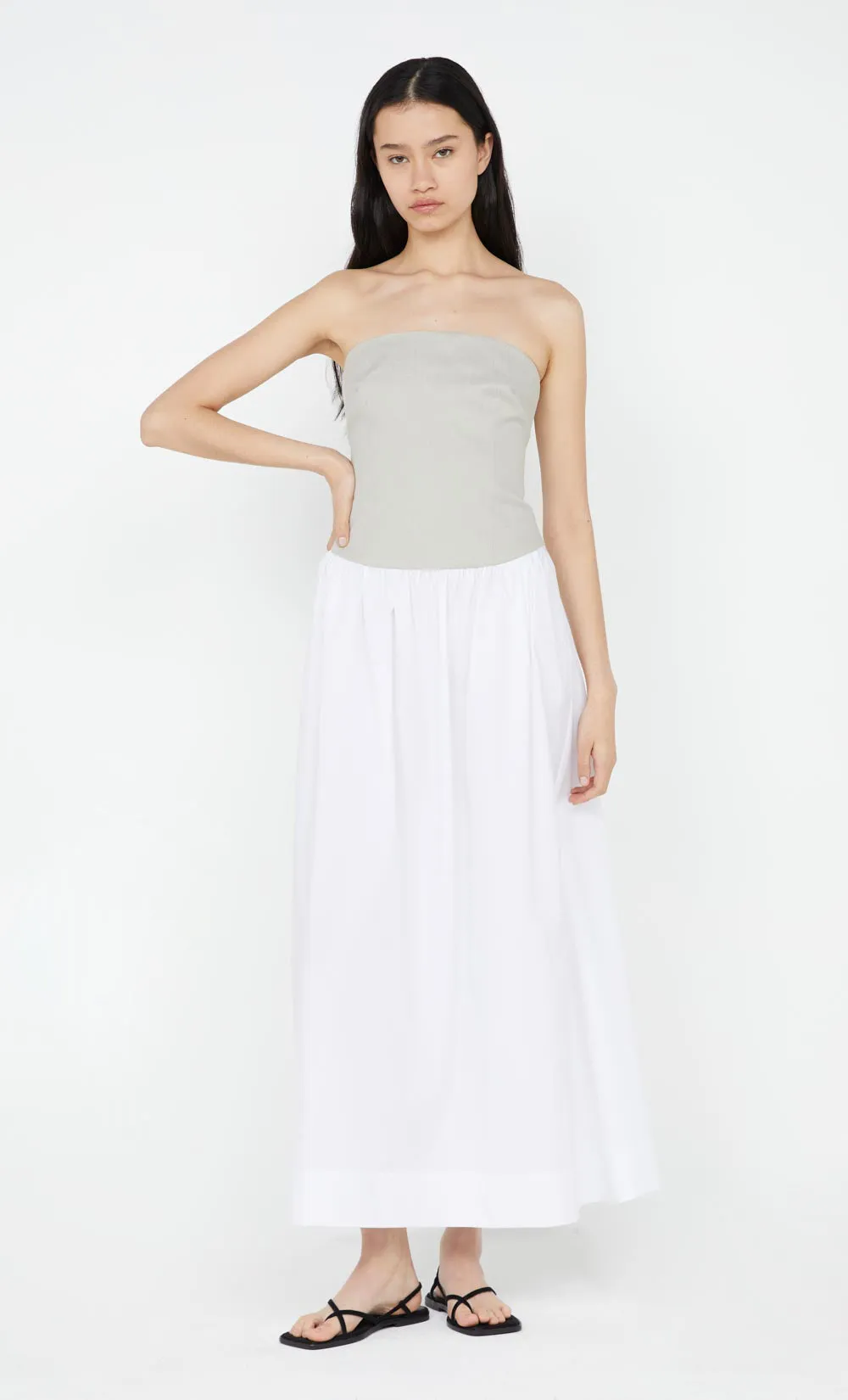 CARO MAXI DRESS - STONE/IVORY