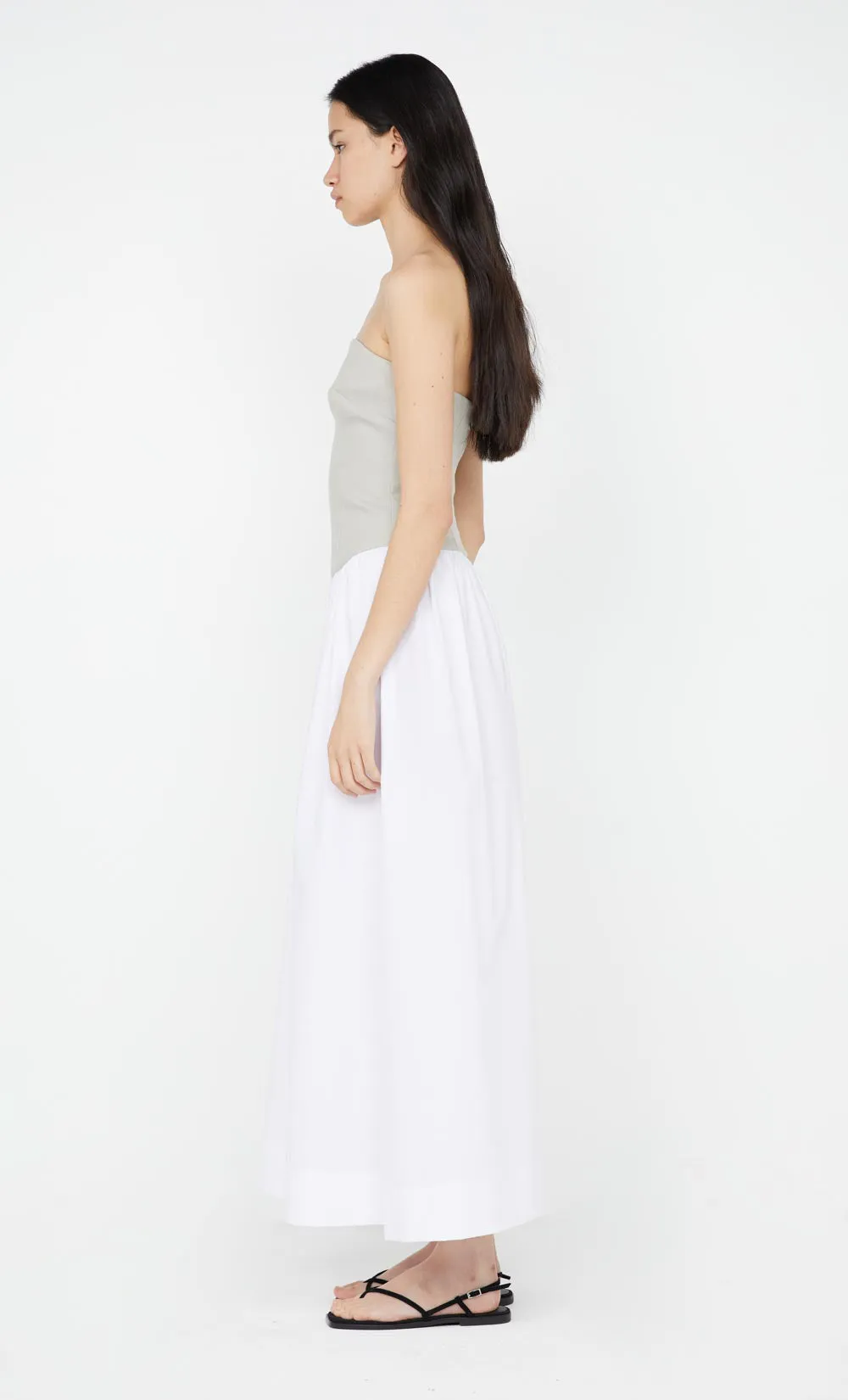 CARO MAXI DRESS - STONE/IVORY