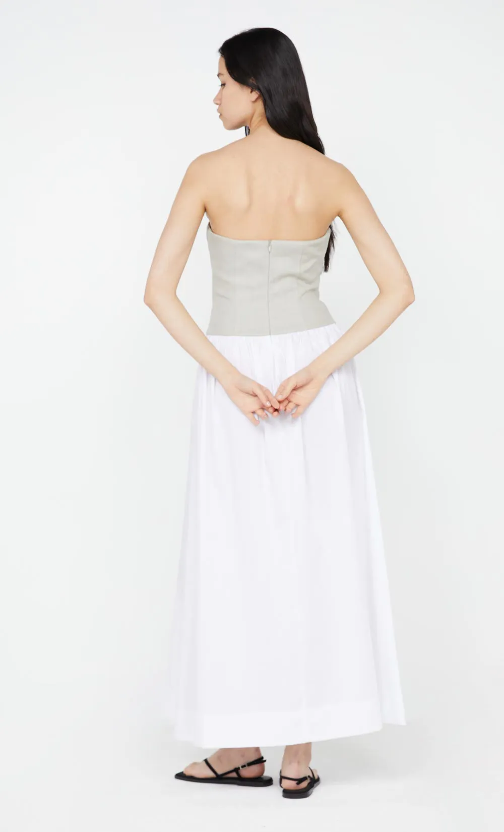 CARO MAXI DRESS - STONE/IVORY