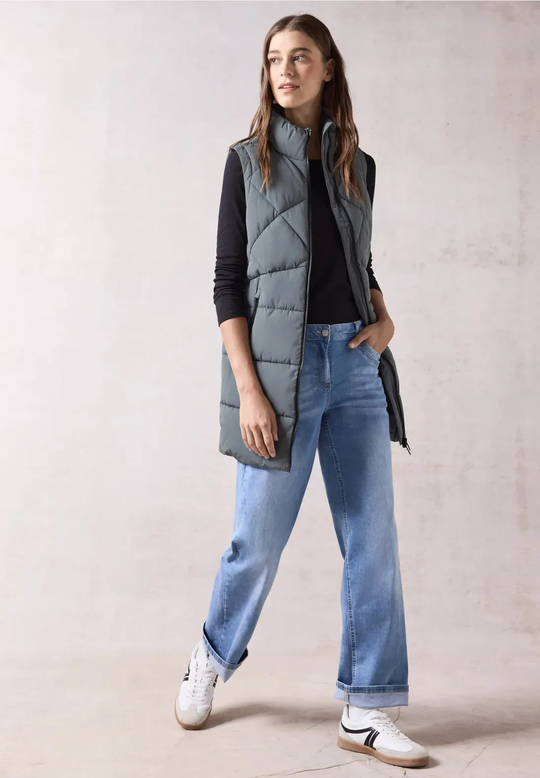 Cecil Long Gilet Without hood . Agua or Grey 220234